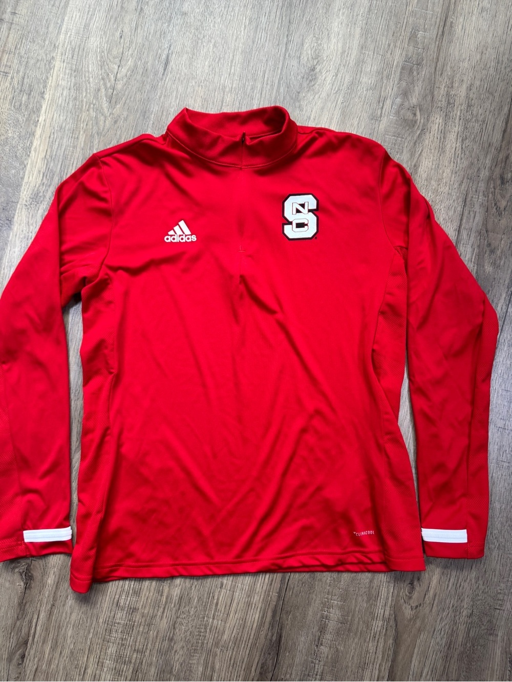 adidas Red NC Quarter-Zip Athletic Pullover - Picture 7 of 14